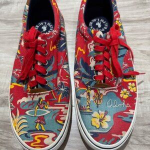Polo Ralph Lauren Men's THORNTON III Hawaii Aloha Tropical Shoes-Size 10.5D